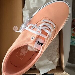 Vans Doheny Low Top Sneakers in Peach with White Accents